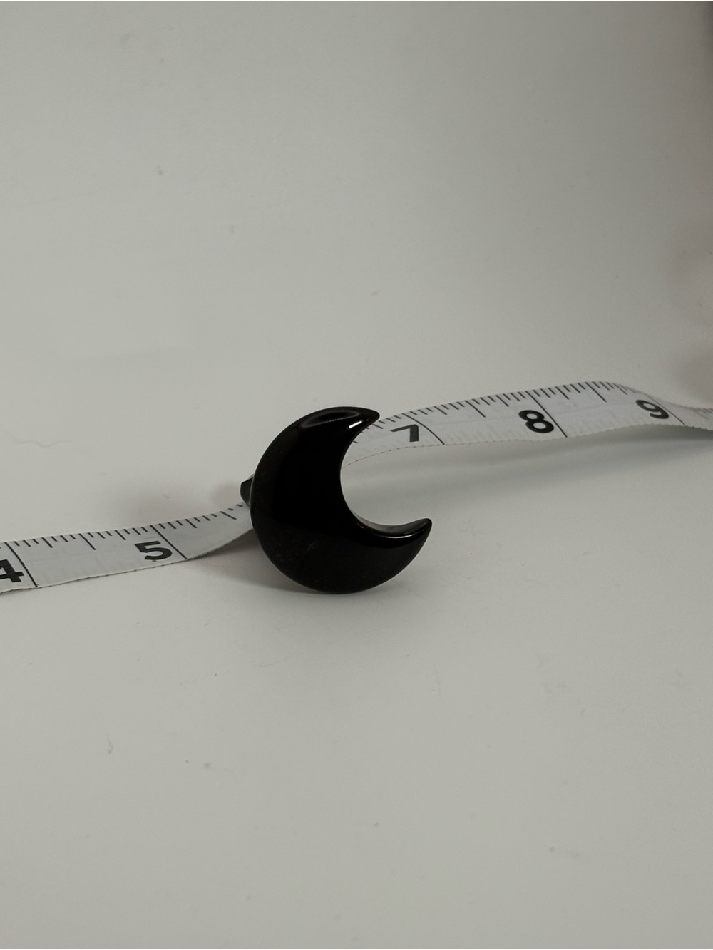 NEW Black Tourmaline Crescent Moon Car Vent Clip Crystal Decor